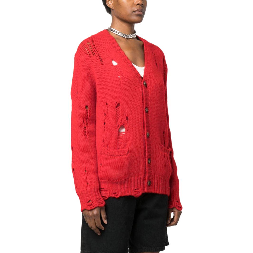 Purchase (W) R13 FW23 紅色V領長袖羊絨毛衣 R13WY177Y035B