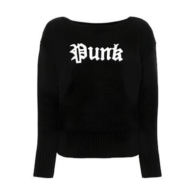 (Women) R13 FW23 Black Letter Print Crewneck Sweatshirt R13WY196-Y016A