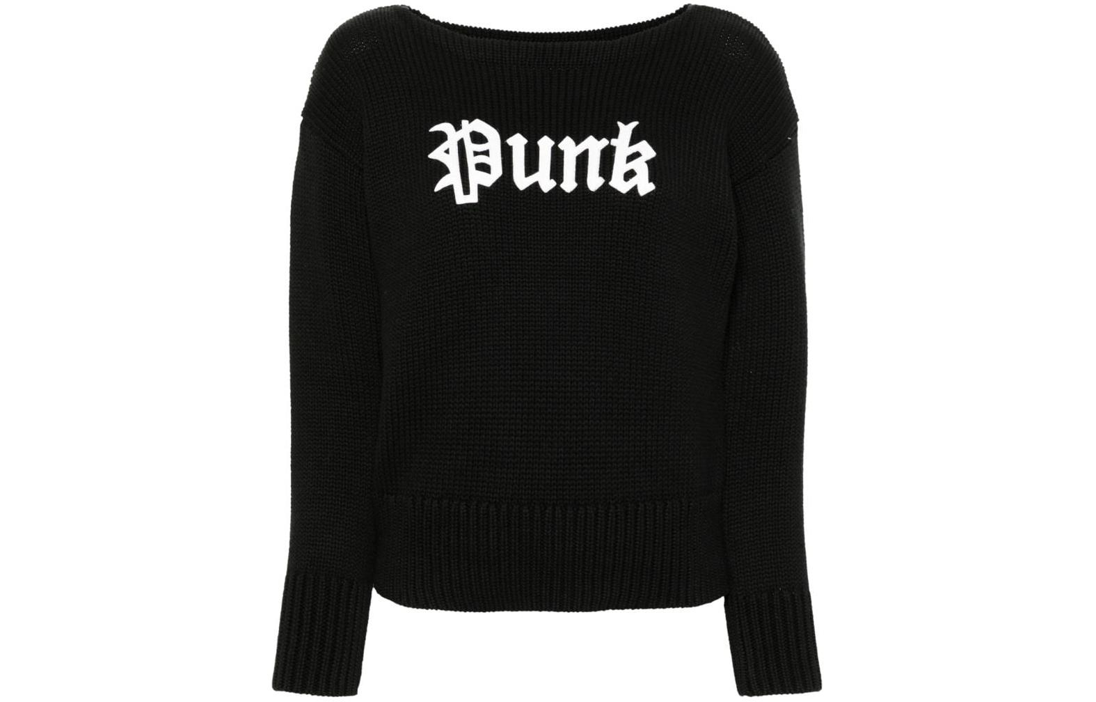 Order (W) R13 FW23 黑色字母印花圓領長袖上衣 R13WY196-Y016A