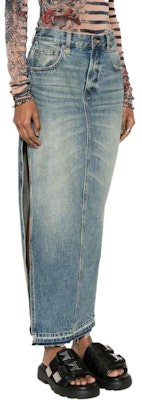 (W) R13 FW23 女款高腰開衩水洗丹寧長裙 靛藍色. R13WD102D173A Purchase (W) R13 FW23 女款高腰開衩水洗丹寧長裙 靛藍色. R13WD102D173A