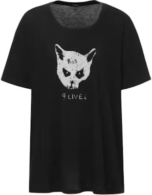 (W) R13 FW24 黑色動物字母印花寬鬆版T恤 R13WK001K112B Order (W) R13 FW24 黑色動物字母印花寬鬆版T恤 R13WK001K112B