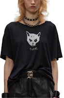 Shop (W) R13 FW24 黑色動物字母印花寬鬆版T恤 R13WK001K112B