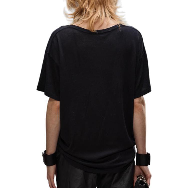 Purchase (W) R13 FW24 黑色動物字母印花寬鬆版T恤 R13WK001K112B