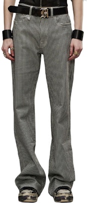 (W) R13 FW24 Jeans Hitam Slim Flare Corak Houndstooth. R13W7020-D238A Shop (W) R13 FW24 Jeans Hitam Slim Flare Corak Houndstooth. R13W7020-D238A