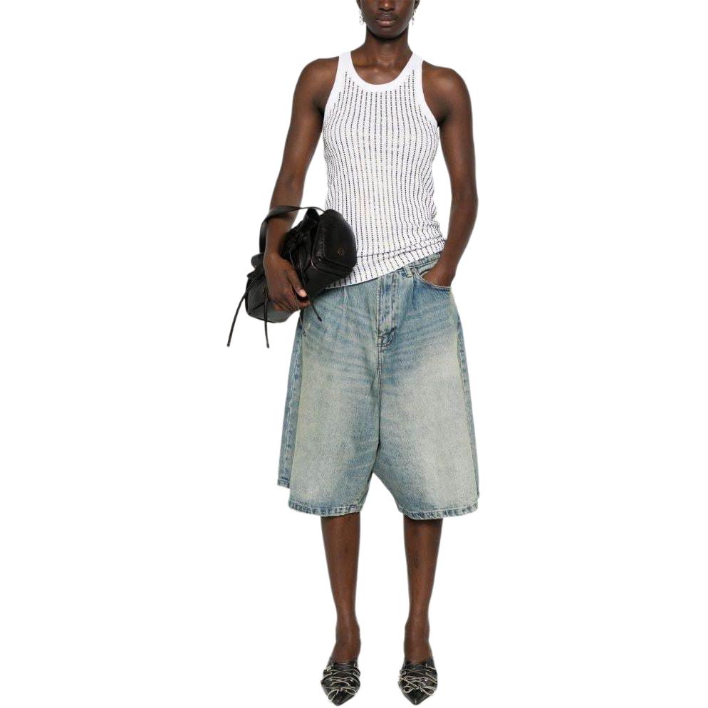 Lookbook (W) R13 FW24 水洗效果寬版牛仔短褲 靛藍 R13WD152-D206A