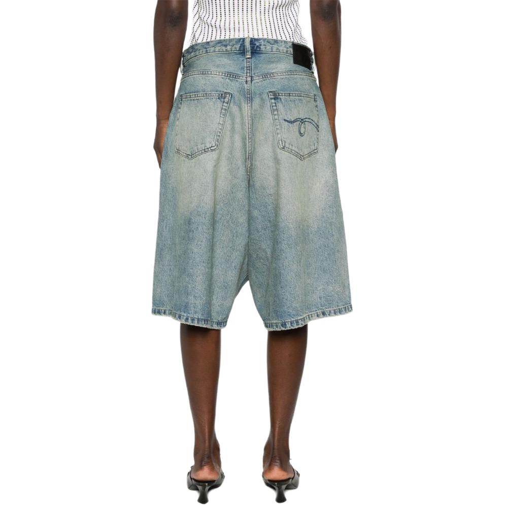 Shop (W) R13 FW24 水洗效果寬版牛仔短褲 靛藍 R13WD152-D206A