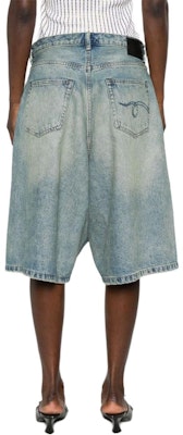 (W) R13 FW24 水洗效果寬版牛仔短褲 靛藍 R13WD152-D206A Shop (W) R13 FW24 水洗效果寬版牛仔短褲 靛藍 R13WD152-D206A