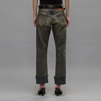 (W) R13 FW24 仿舊低腰修身直筒牛仔褲 黑色 R13WD113-D233C Shop (W) R13 FW24 仿舊低腰修身直筒牛仔褲 黑色 R13WD113-D233C