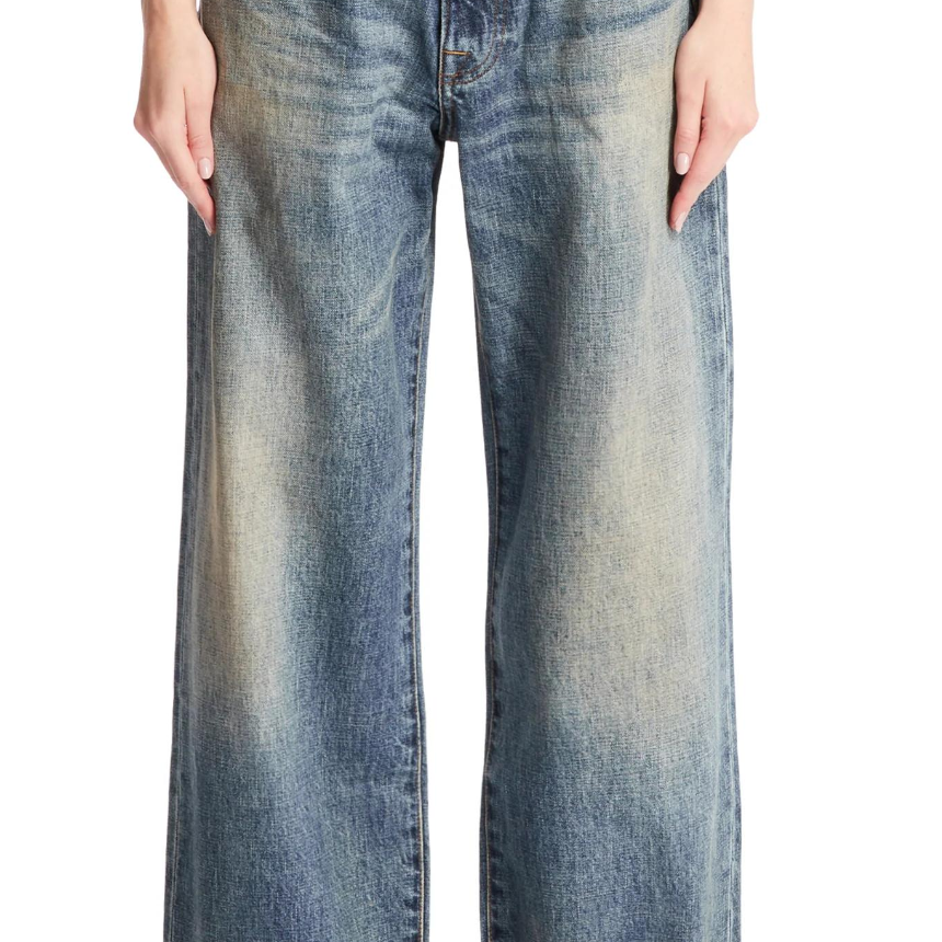 Details for (W) R13 女生藍色牛仔低腰寬鬆直筒褲。 R13WD038-D213C