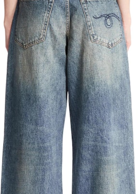 (W) R13 女生藍色牛仔低腰寬鬆直筒褲。 R13WD038-D213C Sizing (W) R13 女生藍色牛仔低腰寬鬆直筒褲。 R13WD038-D213C