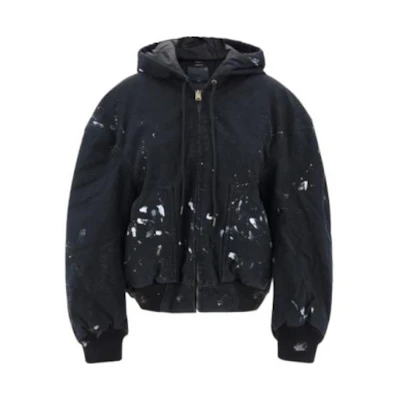(Women) R13 Splatter Print Zip-Up Hoodie Jacket Women’s Black R13WR171R090D