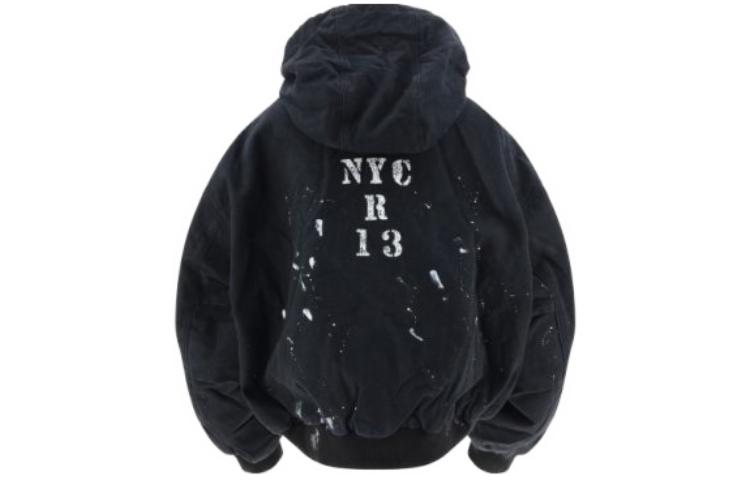 Lookbook (W) R13 潑墨圖案連帽外套 女款 黑色 R13WR171R090D