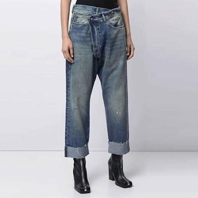 (W) R13 SS22 藍色不對稱拉鍊直筒休閒牛仔褲 R13W204873540000 Lookbook (W) R13 SS22 藍色不對稱拉鍊直筒休閒牛仔褲 R13W204873540000