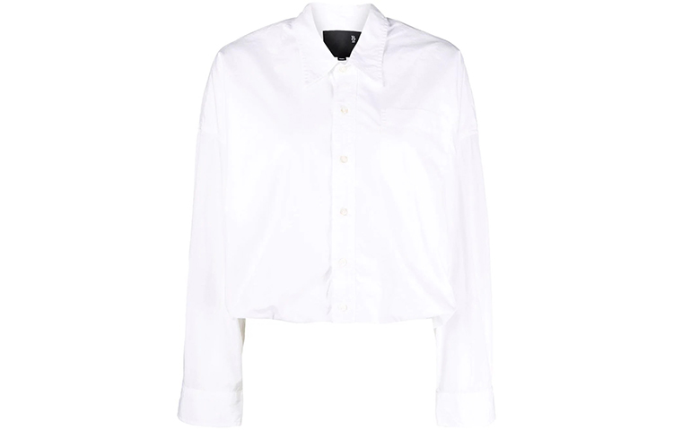 Order (W) R13 SS22 白色长袖纯色翻领衬衫 R13W9421R080B-WHITE