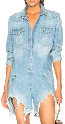 (W) R13 SS23 淺藍水洗純色長袖口袋連身褲 R13W0340-480 Order (W) R13 SS23 淺藍水洗純色長袖口袋連身褲 R13W0340-480