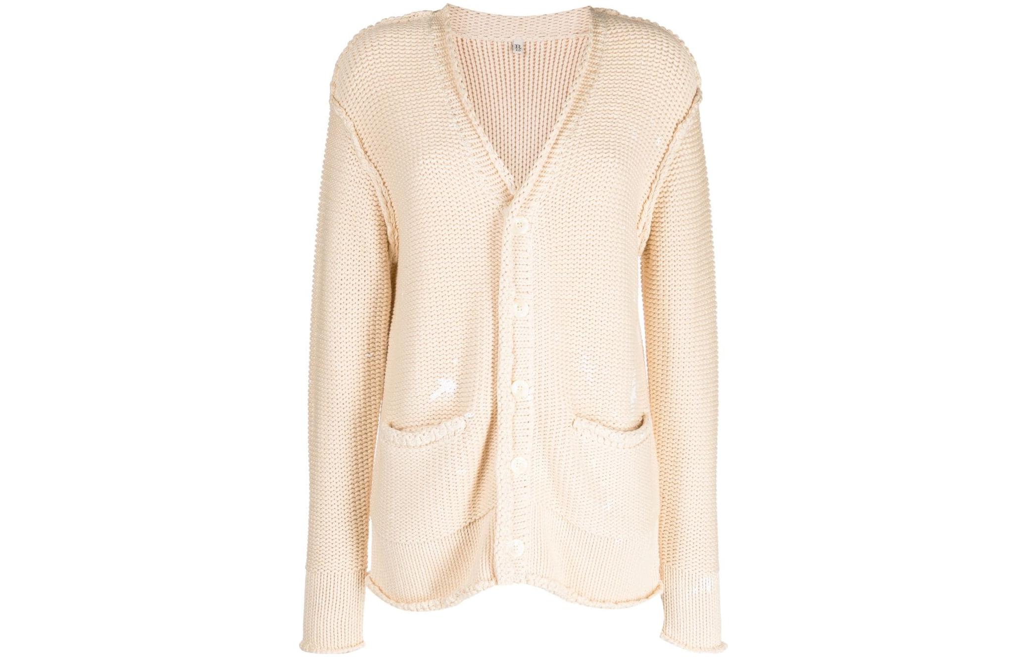 Order (W) R13 SS23 V領長袖針織毛衣 米色 R13WY151Y055B