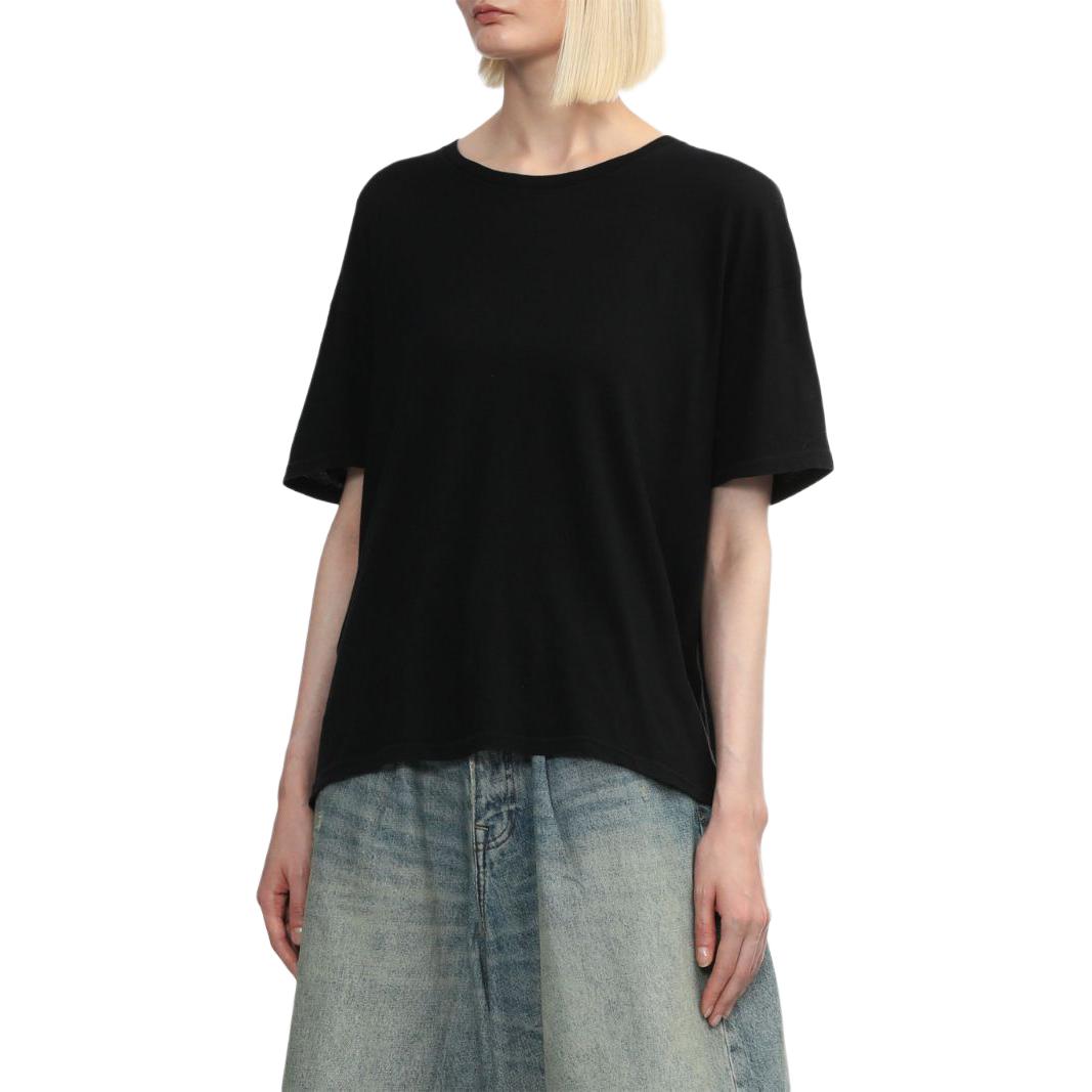 Shop (W) R13 SS24 黑色純色圓領短袖T恤 R13WK141001BA