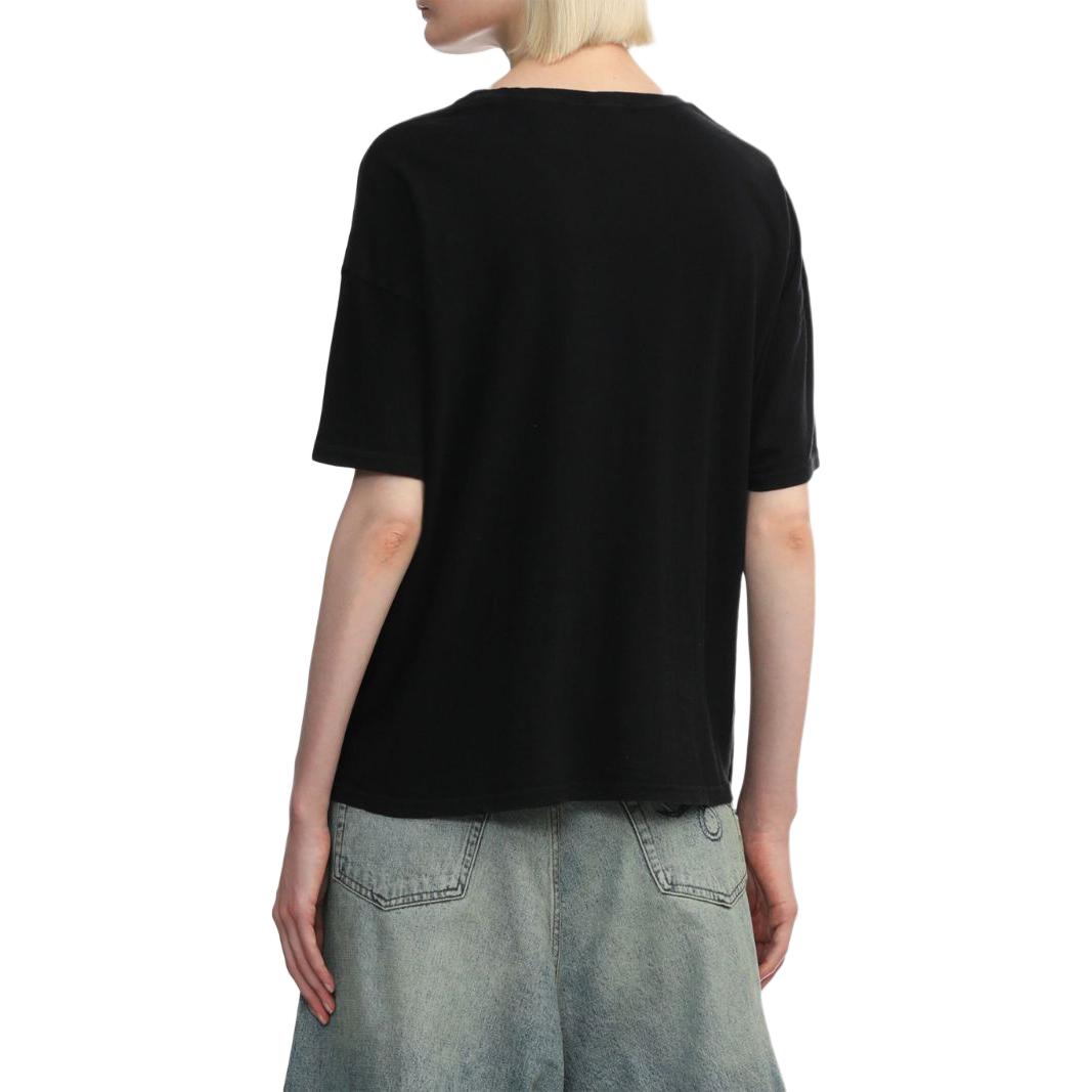 Sizing (W) R13 SS24 黑色純色圓領短袖T恤 R13WK141001BA