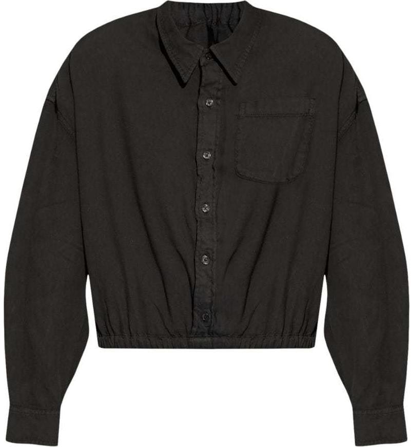 women-r13-ss-24-black-solid-color-cropped-long-sleeve-shirt-with-point-collar-r13-wr-269-r380-b