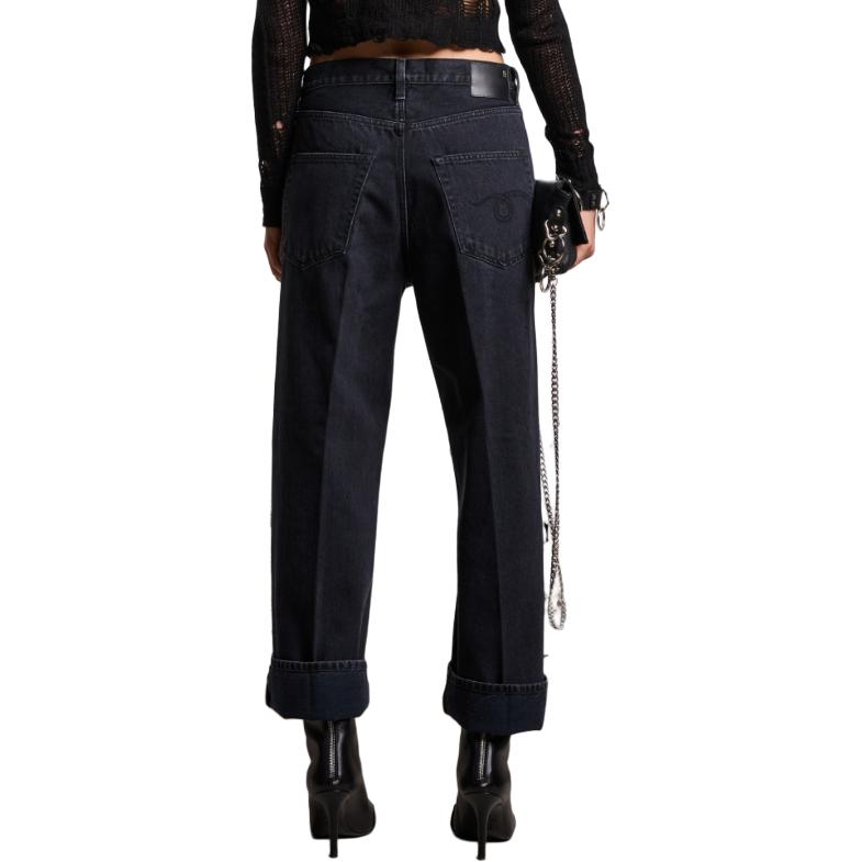 Shop (W) R13 SS24 ブラックウォッシュ ワイドレッグデニムジーンズ. R13WD049-D184A