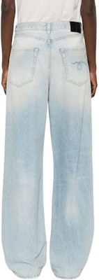 (W) R13 SS24 연청 데님 진 - 백로고 & 지퍼 디테일. R13W3147 Shop (W) R13 SS24 연청 데님 진 - 백로고 & 지퍼 디테일. R13W3147