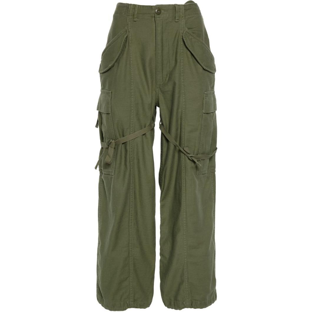 (Women) R13 SS24  Olive Green Multi-Pocket Straight Cargo Pants. R13WR320-D091A