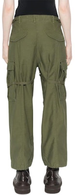 (W) Pantalones Cargo Rectos R13 SS24 Verde Oliva con Múltiples Bolsillos. R13WR320-D091A Shop (W) Pantalones Cargo Rectos R13 SS24 Verde Oliva con Múltiples Bolsillos. R13WR320-D091A