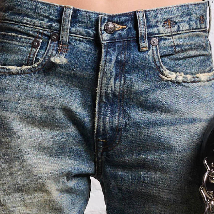 Details for (W) R13 SS24 水洗褪色直筒牛仔褲 藍色 R13W5083-D173A