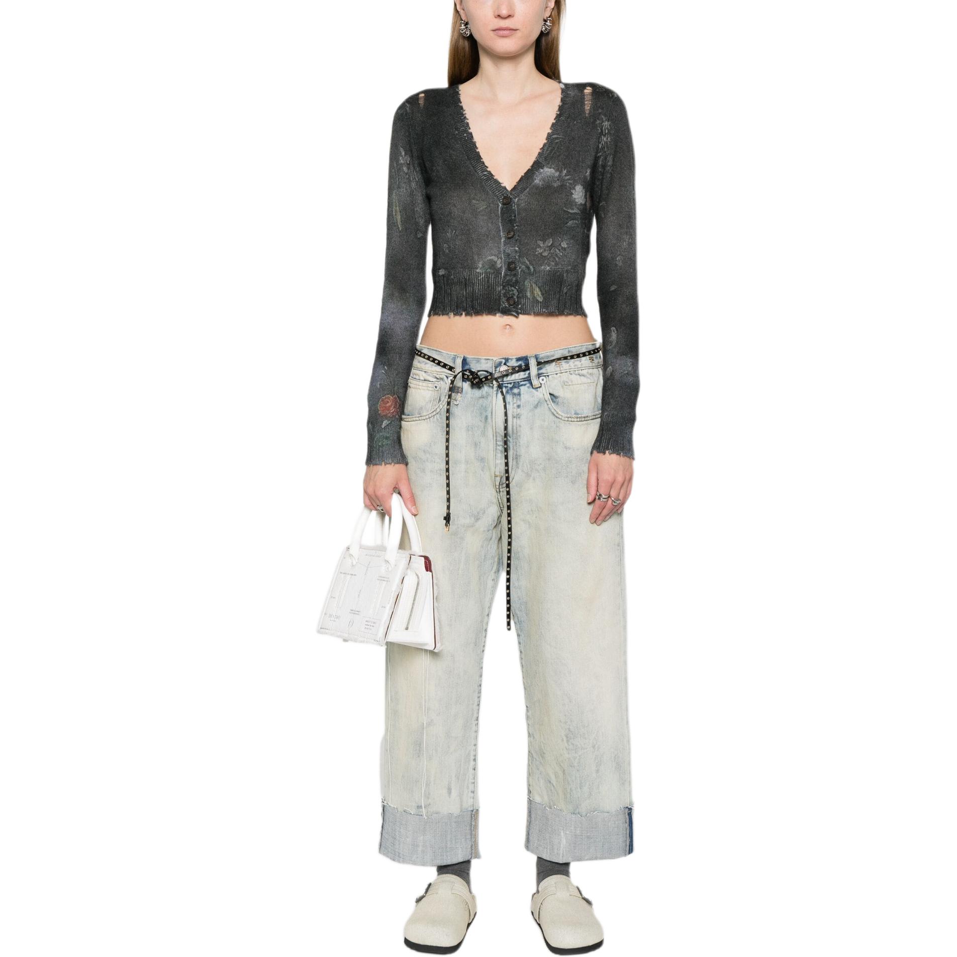 Lookbook (W) R13 SS24 淺藍色漸層捲邊休閒牛仔褲 女式 R13WD111D218C