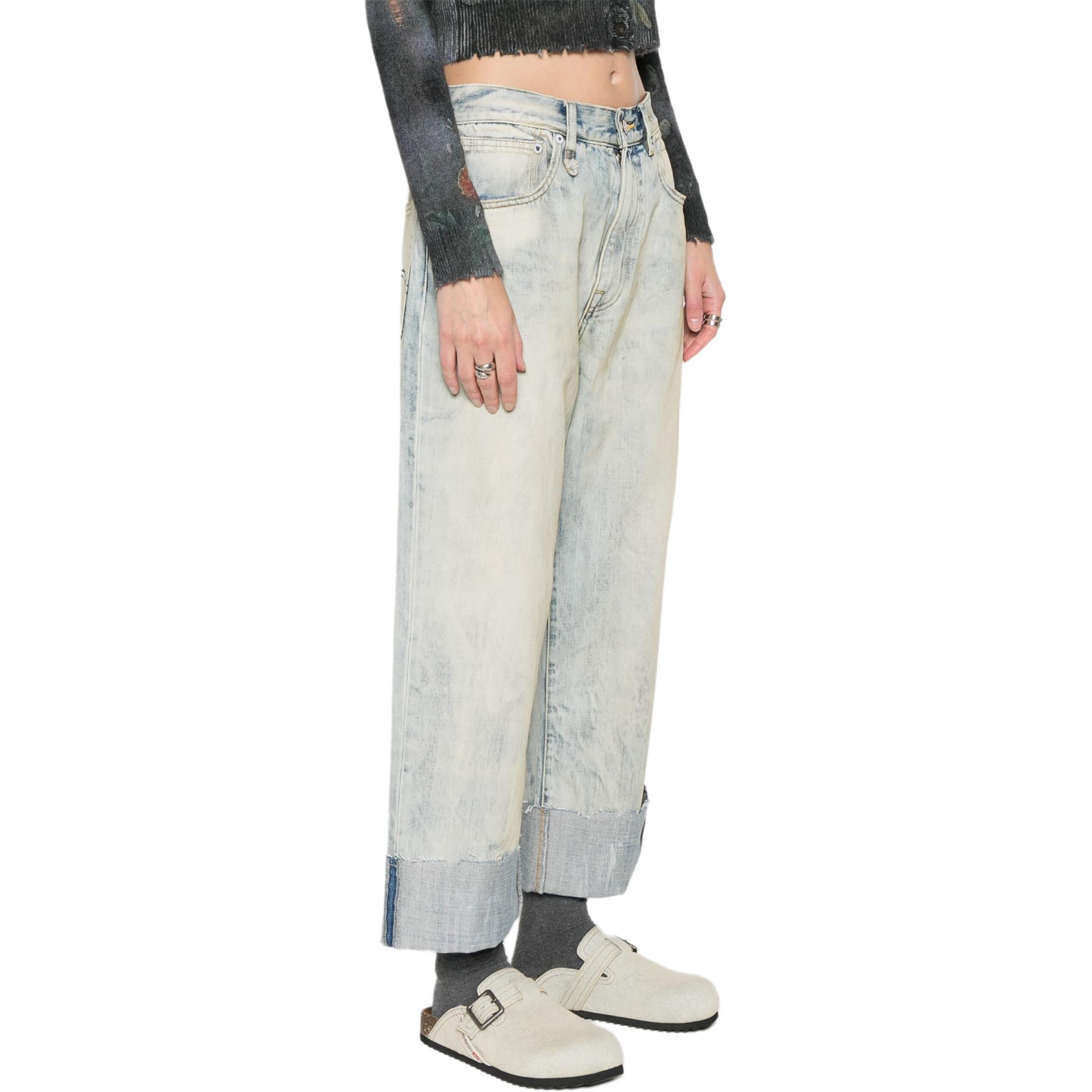 Purchase (W) R13 SS24 淺藍色漸層捲邊休閒牛仔褲 女式 R13WD111D218C