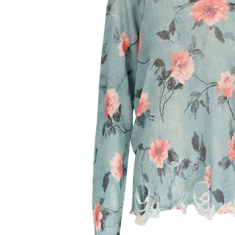 Purchase (W) R13 SS24 花卉印花圓領針織毛衣 淺藍色 R13WY212Y127BBLU