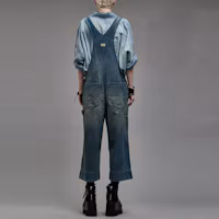 Purchase (W) R13 SS24 女士寬褲版復古牛仔吊帶褲 威爾頓藍色。 R13WD115D205A
