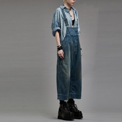 (W) R13 SS24 女士寬褲版復古牛仔吊帶褲 威爾頓藍色。 R13WD115D205A Details for (W) R13 SS24 女士寬褲版復古牛仔吊帶褲 威爾頓藍色。 R13WD115D205A