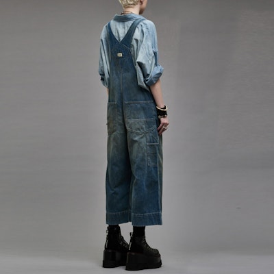 (W) R13 SS24 女士寬褲版復古牛仔吊帶褲 威爾頓藍色。 R13WD115D205A Sizing (W) R13 SS24 女士寬褲版復古牛仔吊帶褲 威爾頓藍色。 R13WD115D205A