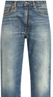 Sizing (W) R13 SS24 女款水洗刷舊破壞拉鍊口袋牛仔褲 - 藍色. R13W5083D216A