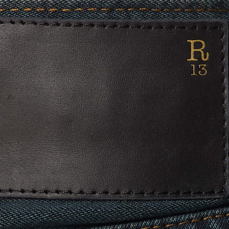 Sizing (W) R13 SS24 女款洗水寬褲牛仔褲附拉鍊口袋 深藍色 Camden Navy R13WD038-D203A