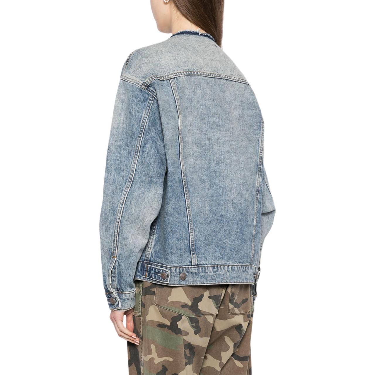 Lookbook (W) R13 SS24 藍色無領拉鍊棉質牛仔外套 長袖 R13WD125