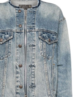 (W) R13 SS24 藍色無領拉鍊棉質牛仔外套 長袖 R13WD125 Sizing (W) R13 SS24 藍色無領拉鍊棉質牛仔外套 長袖 R13WD125