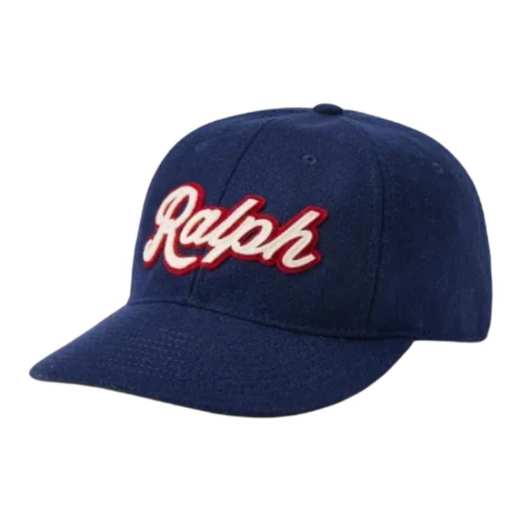 (Women) Ralph Lauren  Blue Wool Baseball Cap with Embroidered Logo. MAPOHGS0J421762