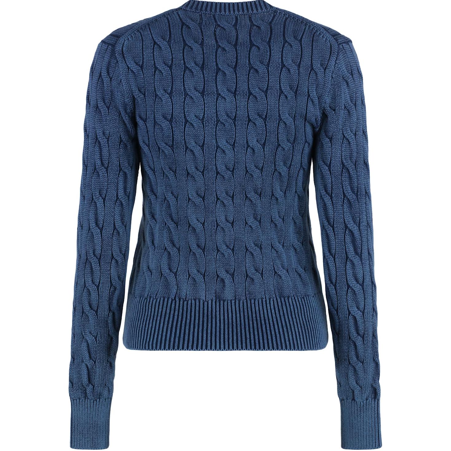 Lookbook (W) 拉夫劳伦 Indigo 标志针织圆领开衫 SS25. 211955325-005