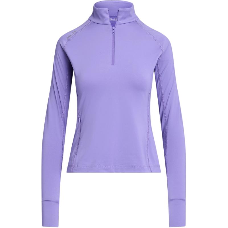 Order (W) Ralph Lauren Slim Fit Mock Neck Lengan Panjang Logo Ungu FW24. WMXGKNINC020224-500