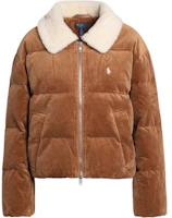 (Women) Ralph Lauren Camel Zip-Up Collared Long-Sleeve Jacket with Logo Embroidery 211947668-001 (Women) Ralph Lauren Camel Zip-Up Collared Long-Sleeve Jacket with Logo Embroidery 211947668-001