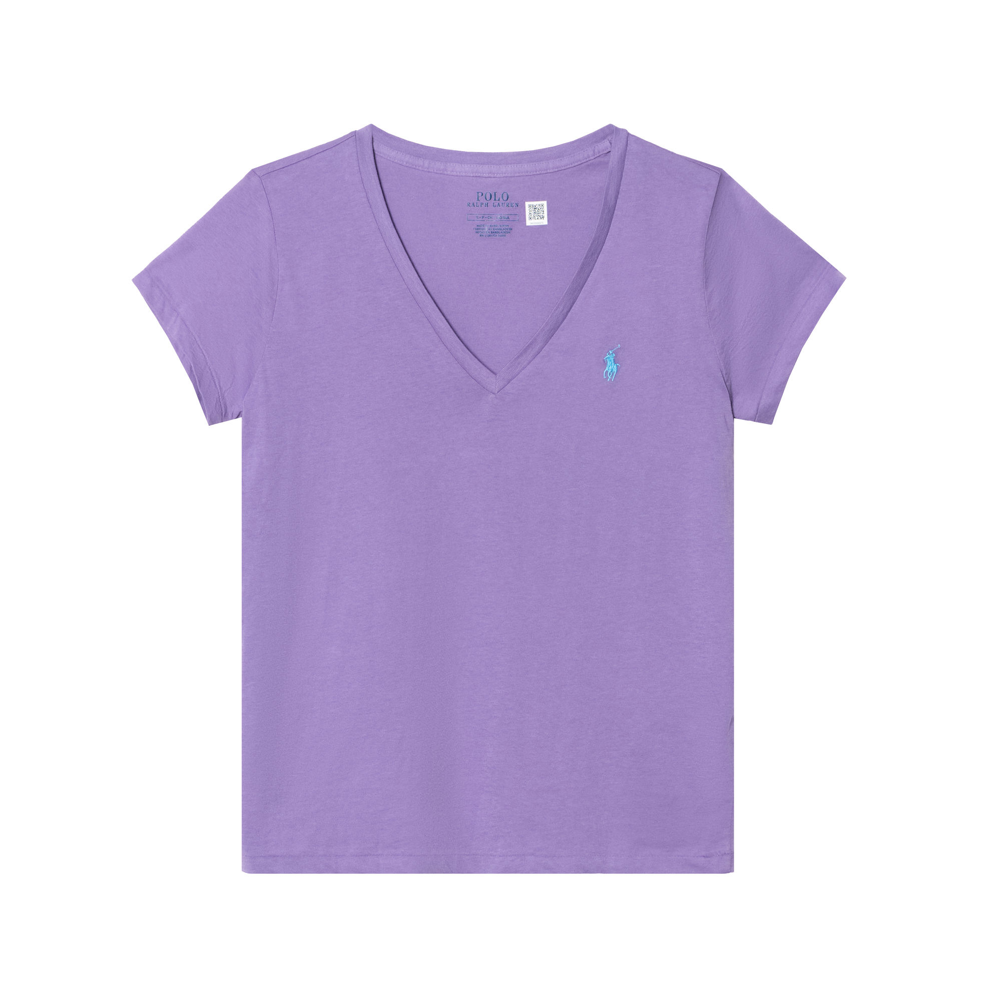 (Women) Ralph Lauren Embroidered Logo V-Neck Short Sleeve T-Shirt Women. 211682523-095