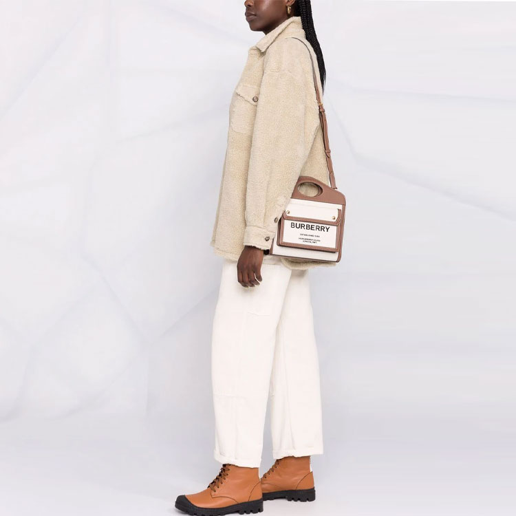 (Women) Ralph Lauren FW21 Logo Textured Shacket in Khaki Color 211866356-001 圖 5