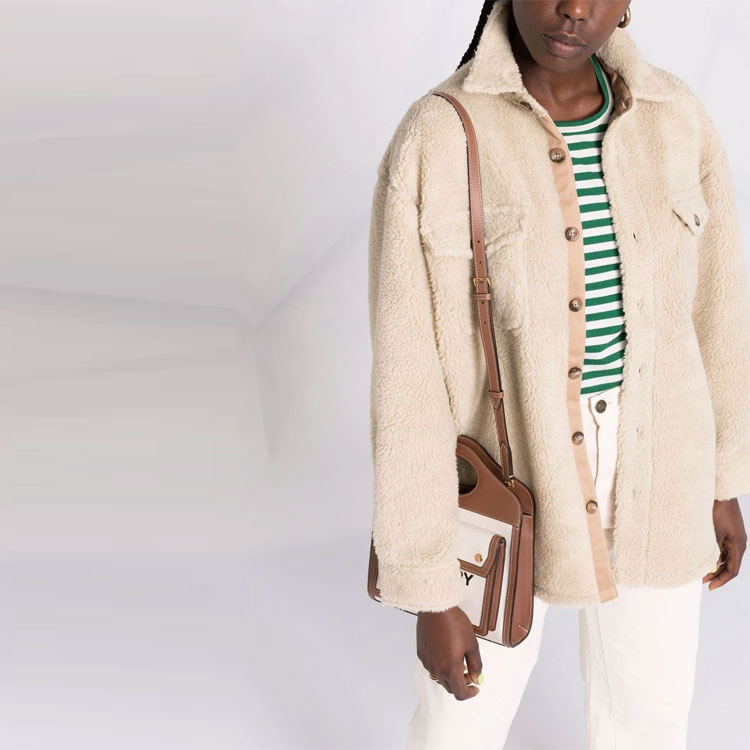 (Women) Ralph Lauren FW21 Logo Textured Shacket in Khaki Color 211866356-001 圖 6