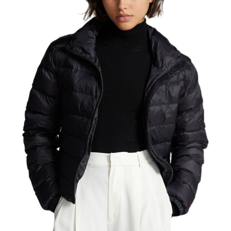 Shop (W) Ralph Lauren FW22 黑色塔夫綢拉鍊夾克 WMPOOTWN2820184-001