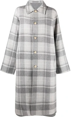 (W) ラルフローレン FW22 チェック柄 シングルブレスト ロングジャケット レディース グレー 211874949-001 Buy (W) ラルフローレン FW22 チェック柄 シングルブレスト ロングジャケット レディース グレー 211874949-001