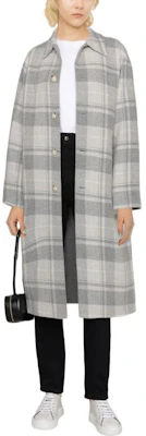 (W) ラルフローレン FW22 チェック柄 シングルブレスト ロングジャケット レディース グレー 211874949-001 Lookbook (W) ラルフローレン FW22 チェック柄 シングルブレスト ロングジャケット レディース グレー 211874949-001