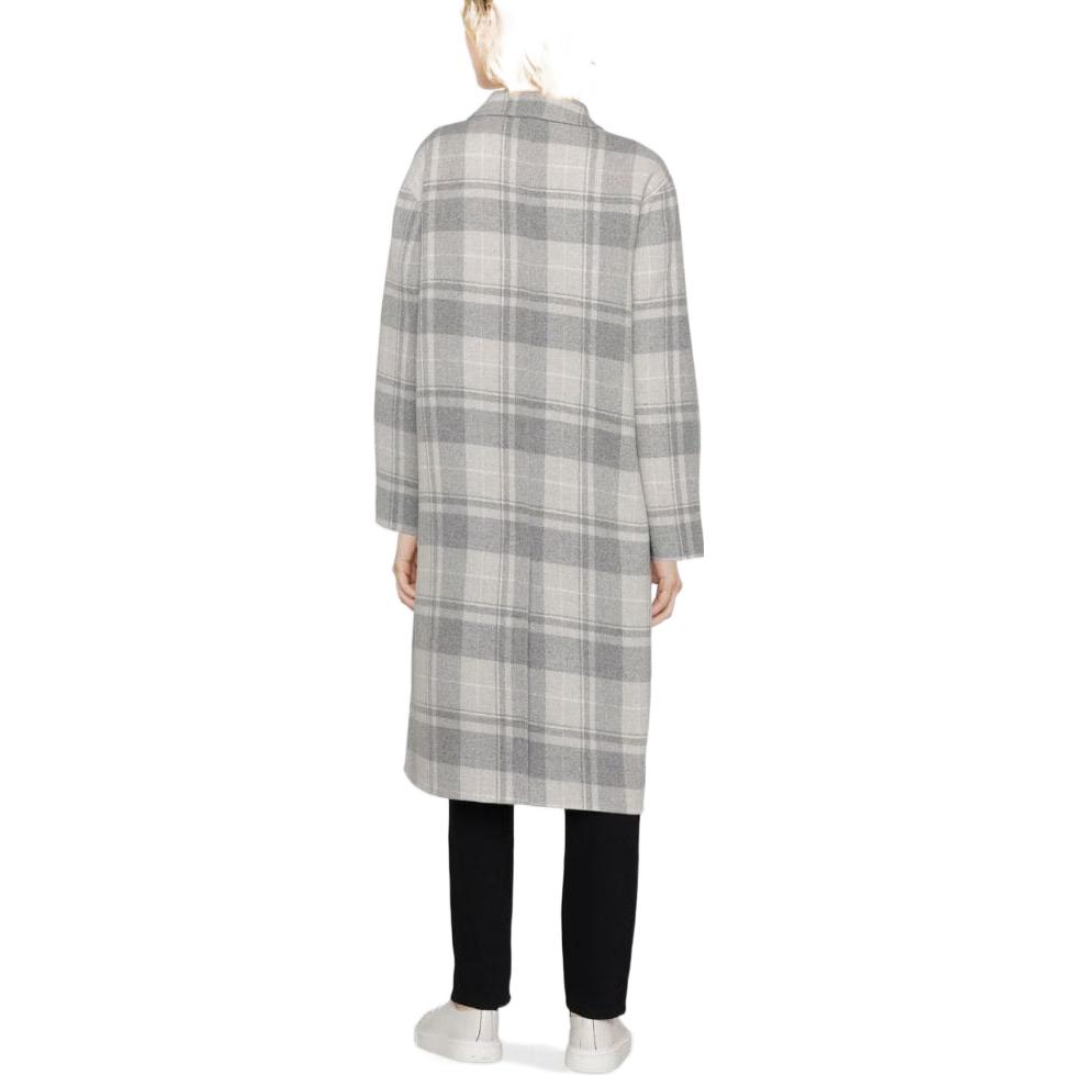 Shop (W) ラルフローレン FW22 チェック柄 シングルブレスト ロングジャケット レディース グレー 211874949-001