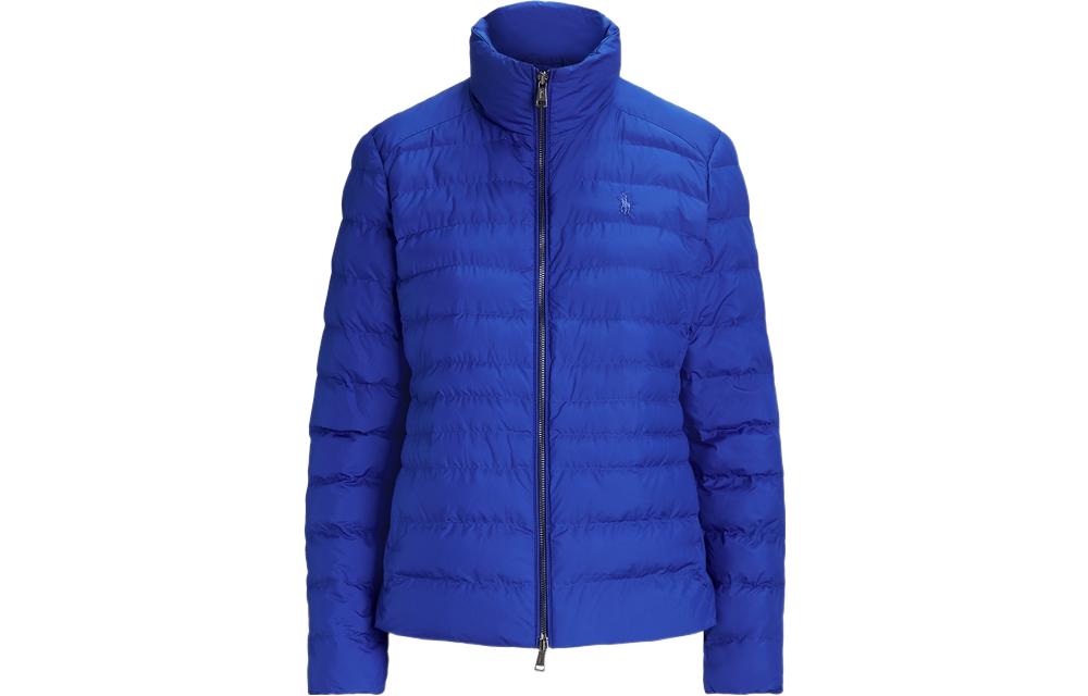 (Women) Ralph Lauren FW22 Solid Zip-Up Stand Collar Casual Jacket Women Blue WMPOOTWN2820173-400